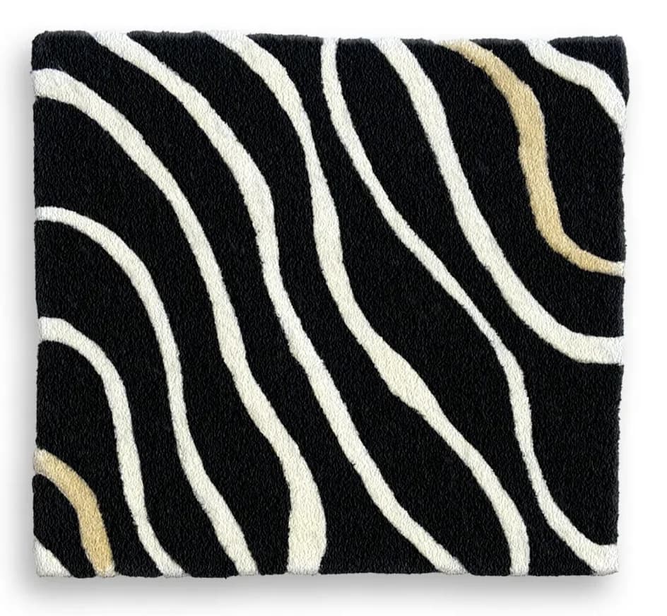 Alfombra tufting de ondas 60 x 60 cm
