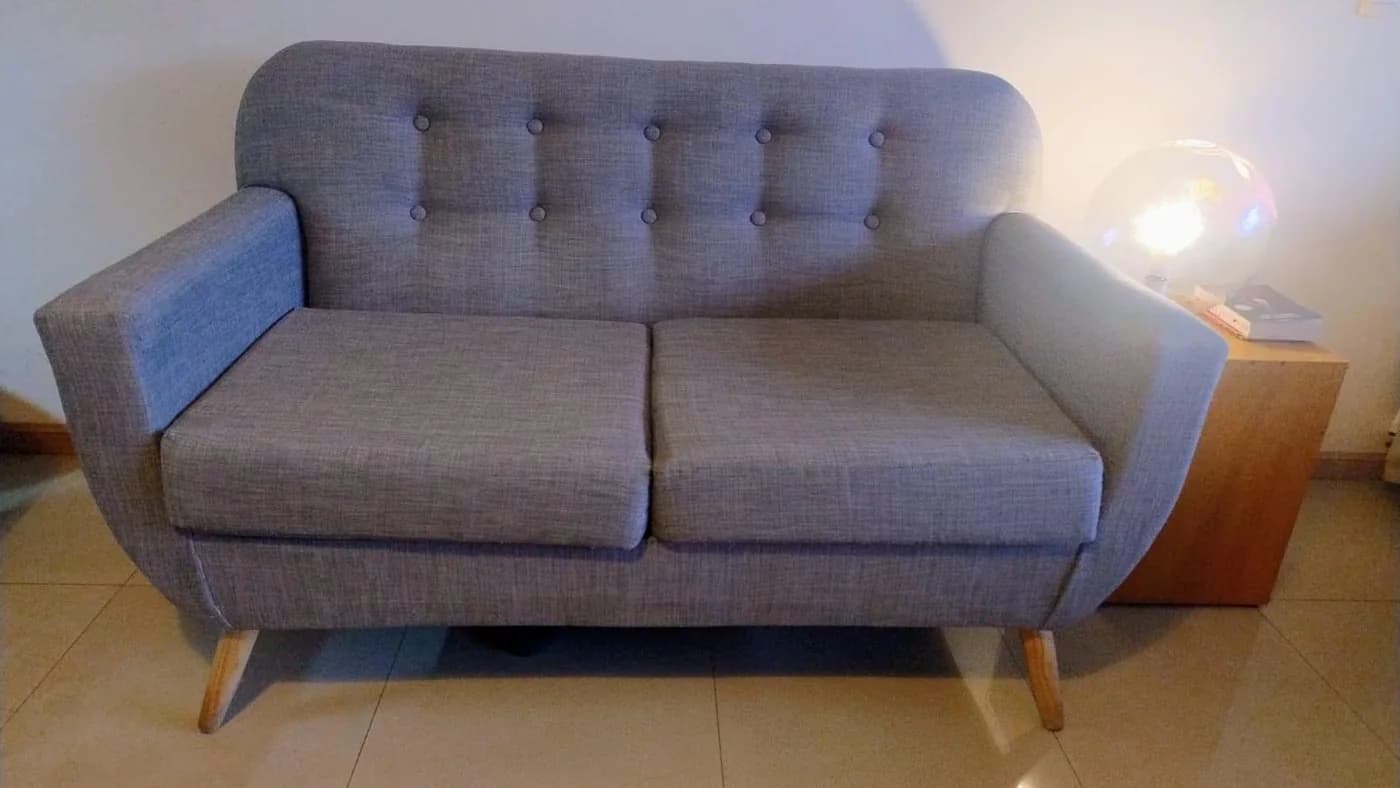 Sillón 2 cuerpos gris